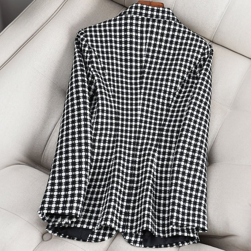 Plaid Formal Blazer by Emie Daly - Infinityloyal