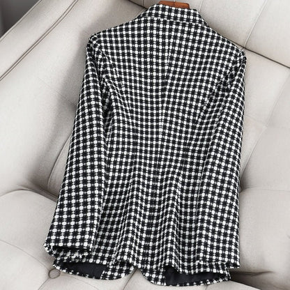 Plaid Formal Blazer by Emie Daly - Infinityloyal