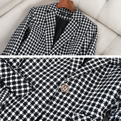 Plaid Formal Blazer by Emie Daly - Infinityloyal