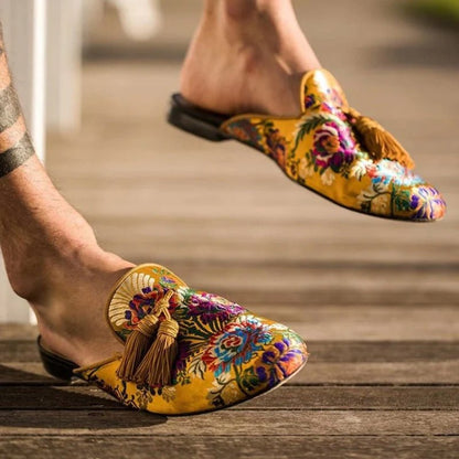 Riviera Blossom Slip On Mules - Infinityloyal