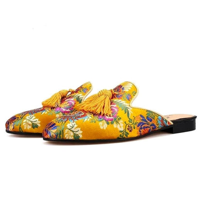 Riviera Blossom Slip On Mules - Infinityloyal