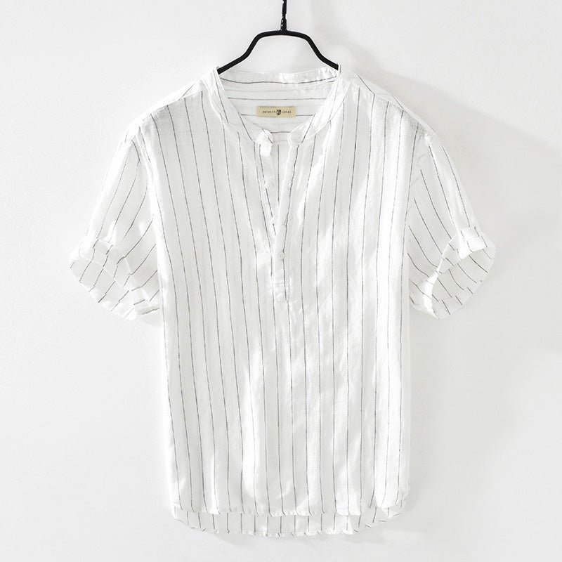 San Diego Striped Linen Shirt - Infinityloyal