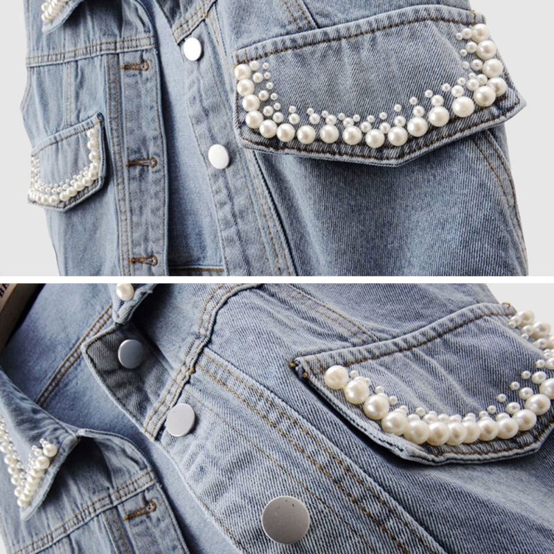 Sophie Maly Pearl Denim Vest - Infinityloyal