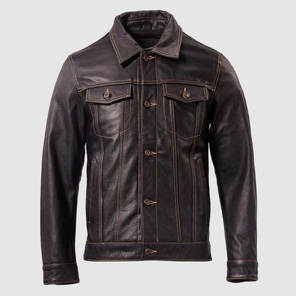 Vintage Biker Genuine Leather Jacket - Infinityloyal