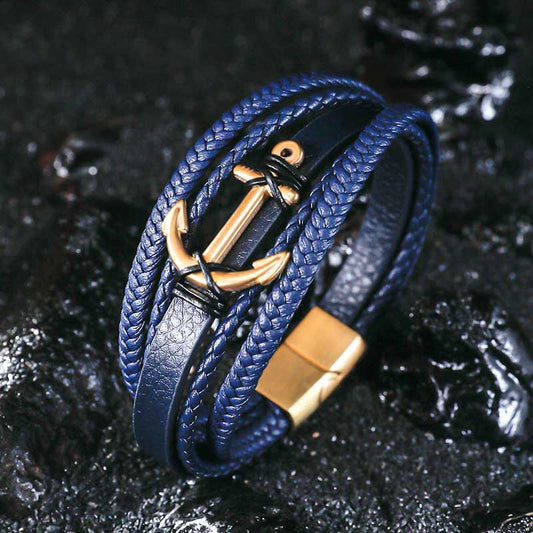 Voyager Anchor Leather Bracelet - Infinityloyal