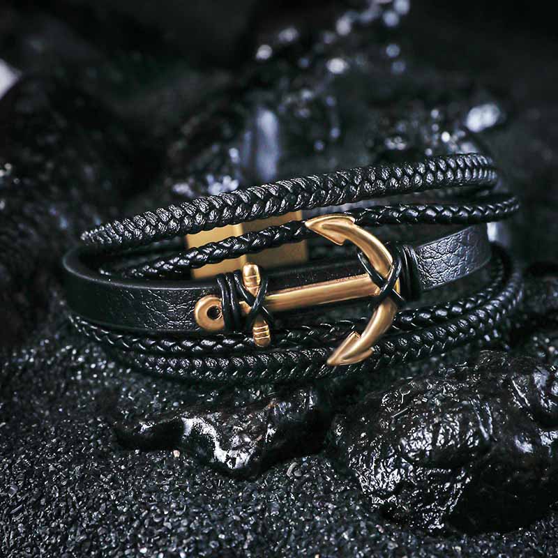 Voyager Anchor Leather Bracelet - Infinityloyal